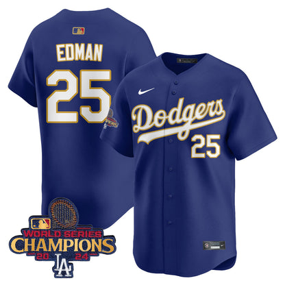 Men's Los Angeles Dodgers Gold 2025 Jersey - All Stitched