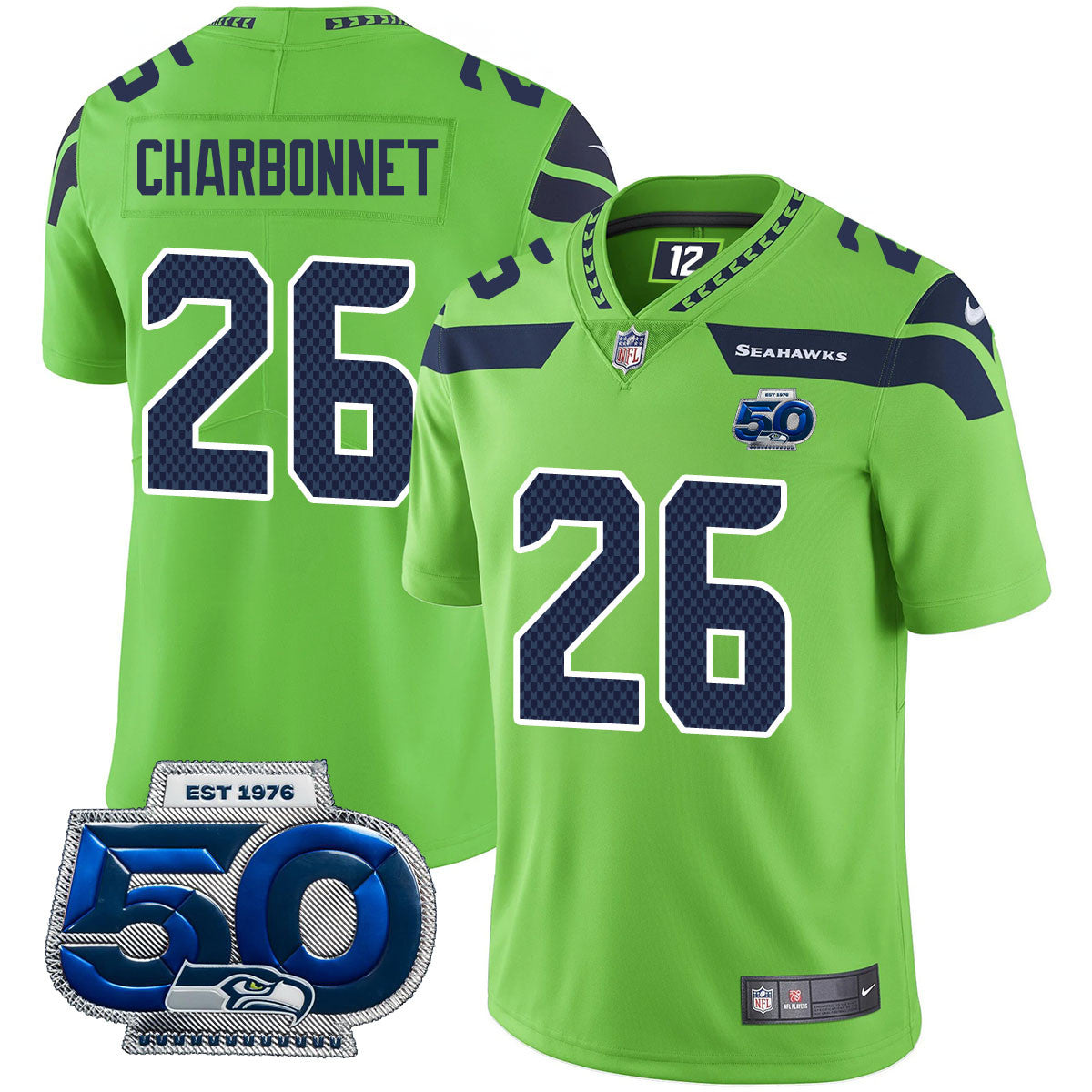 Men'sSEA 50th Season Vapor Limited Jersey - All Stitched