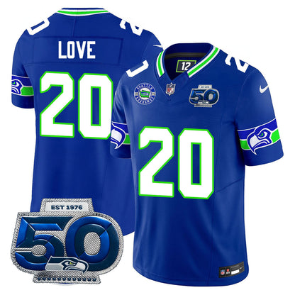 Men's Seattle Seahawks 50th Season Vapor Limited Jersey - All Stitched