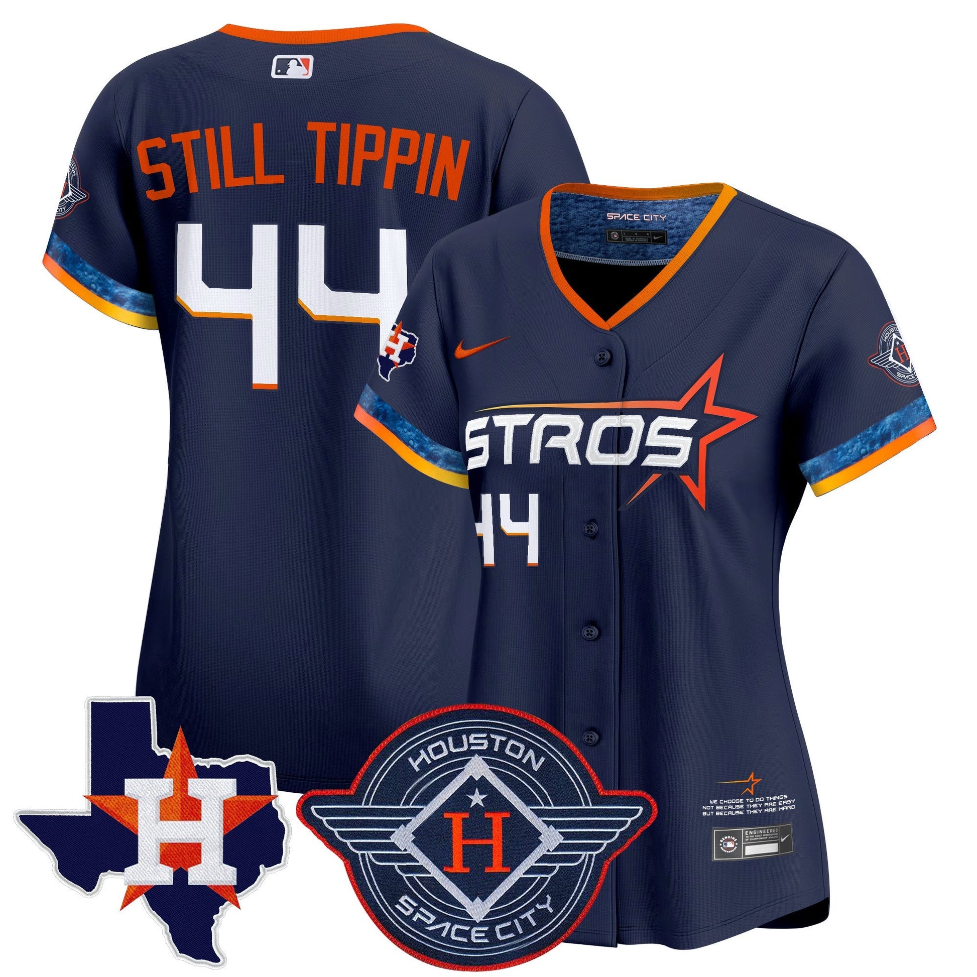 Women's Houston Astros 2025 City Connect Texas Patch Vapor Premier Limited Jersey - All Stitched