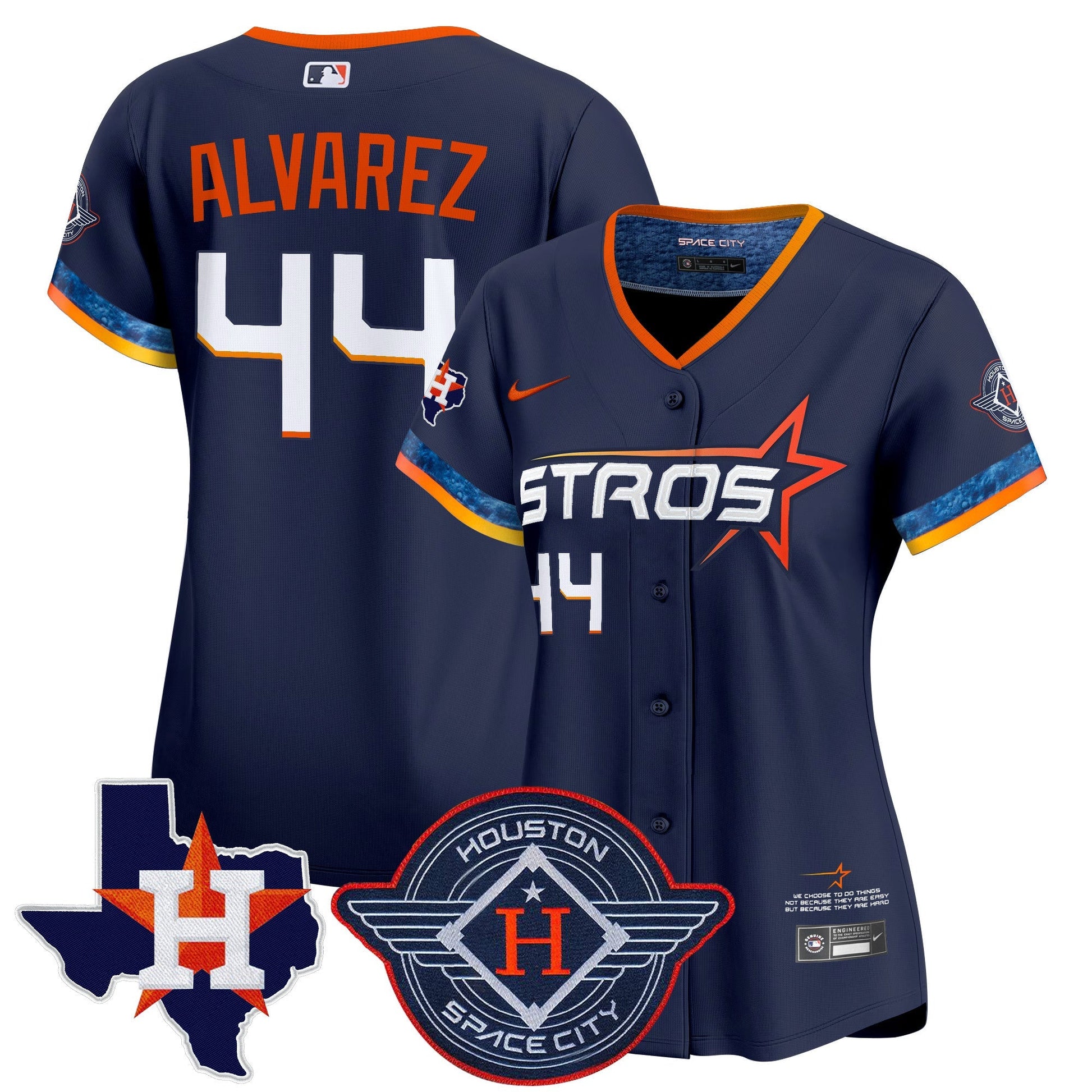 Women's Houston Astros 2025 City Connect Texas Patch Vapor Premier Limited Jersey - All Stitched