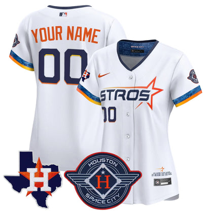 Houston Astros 2025 City Connect Texas Patch Vapor Premier Limited Custom Jersey - All Stitched