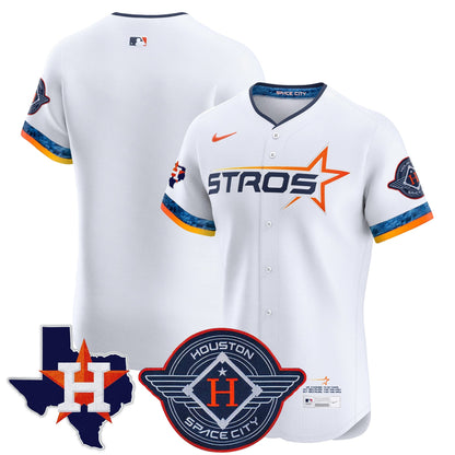 Men's Houston Astros 2025 City Connect Texas Patch Vapor Premier Elite Jersey - All Stitched