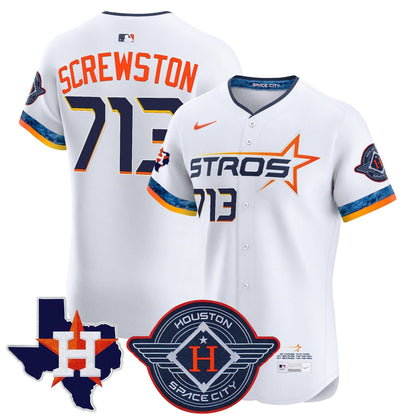 Men's Houston Astros 2025 City Connect Texas Patch Vapor Premier Elite Jersey - All Stitched