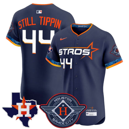 Men's Houston Astros 2025 City Connect Texas Patch Vapor Premier Elite Jersey - All Stitched