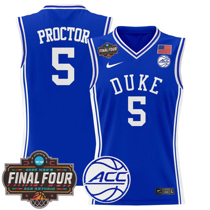 Men's Duke Blue Devils 2025 Final Four Patch Basketball Jersey - All Stitched