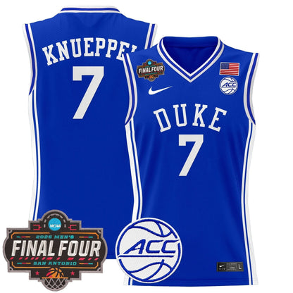 Men's Duke Blue Devils 2025 Final Four Patch Basketball Jersey - All Stitched