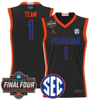 Men's Florida Gators 2025 Final Four Patch Basketball Jersey - All Stitched