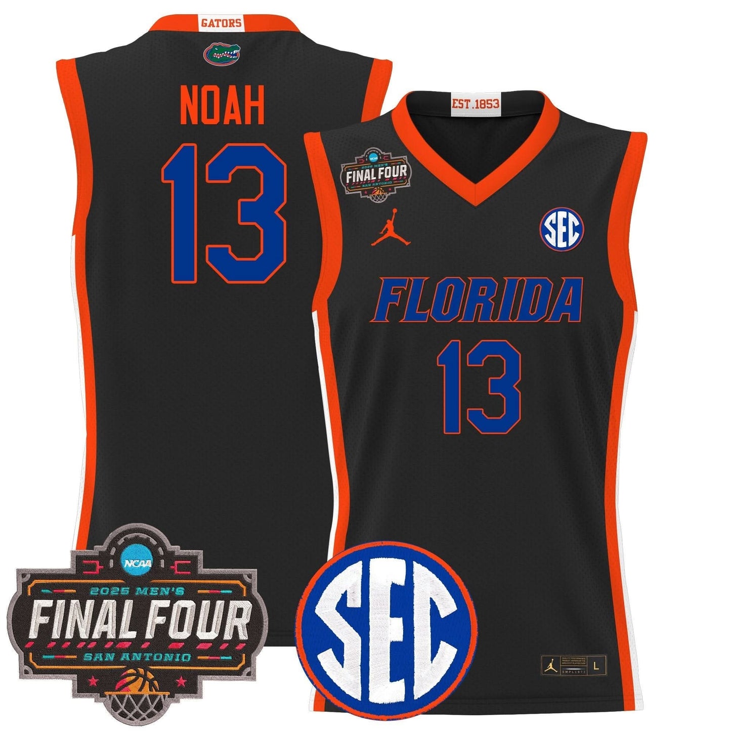 Men's Florida Gators 2025 Final Four Patch Basketball Jersey - All Stitched
