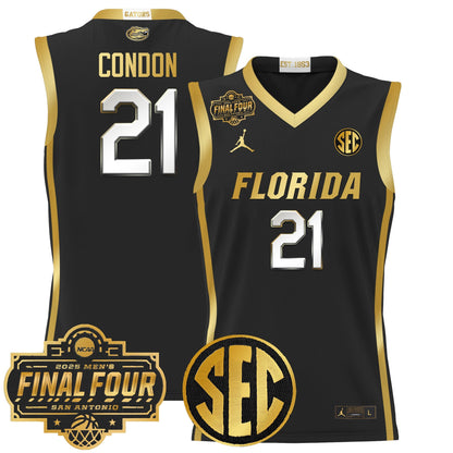 Men's Florida Gators 2025 Final Four Patch Basketball Jersey - All Stitched