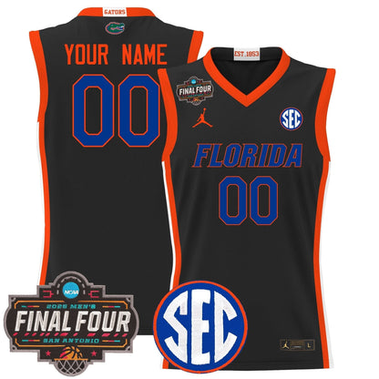 Florida Gators 2025 Final Four Patch Basketball Custom Jersey - All Stitched
