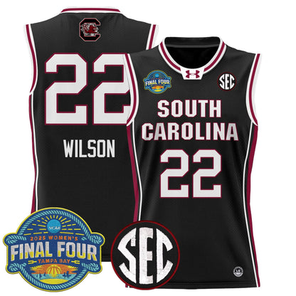 Men's Size - South Carolina Gamecocks 2025 Sec Women's Final Four Patch Lightweight Basketball Jersey - All Stitched
