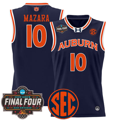 Men's Auburn Tigers 2025 Final Four Patch Lightweight Basketball Jersey - All Stitched