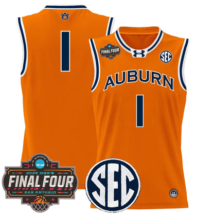 Men's Auburn Tigers 2025 Final Four Patch Lightweight Basketball Jersey - All Stitched
