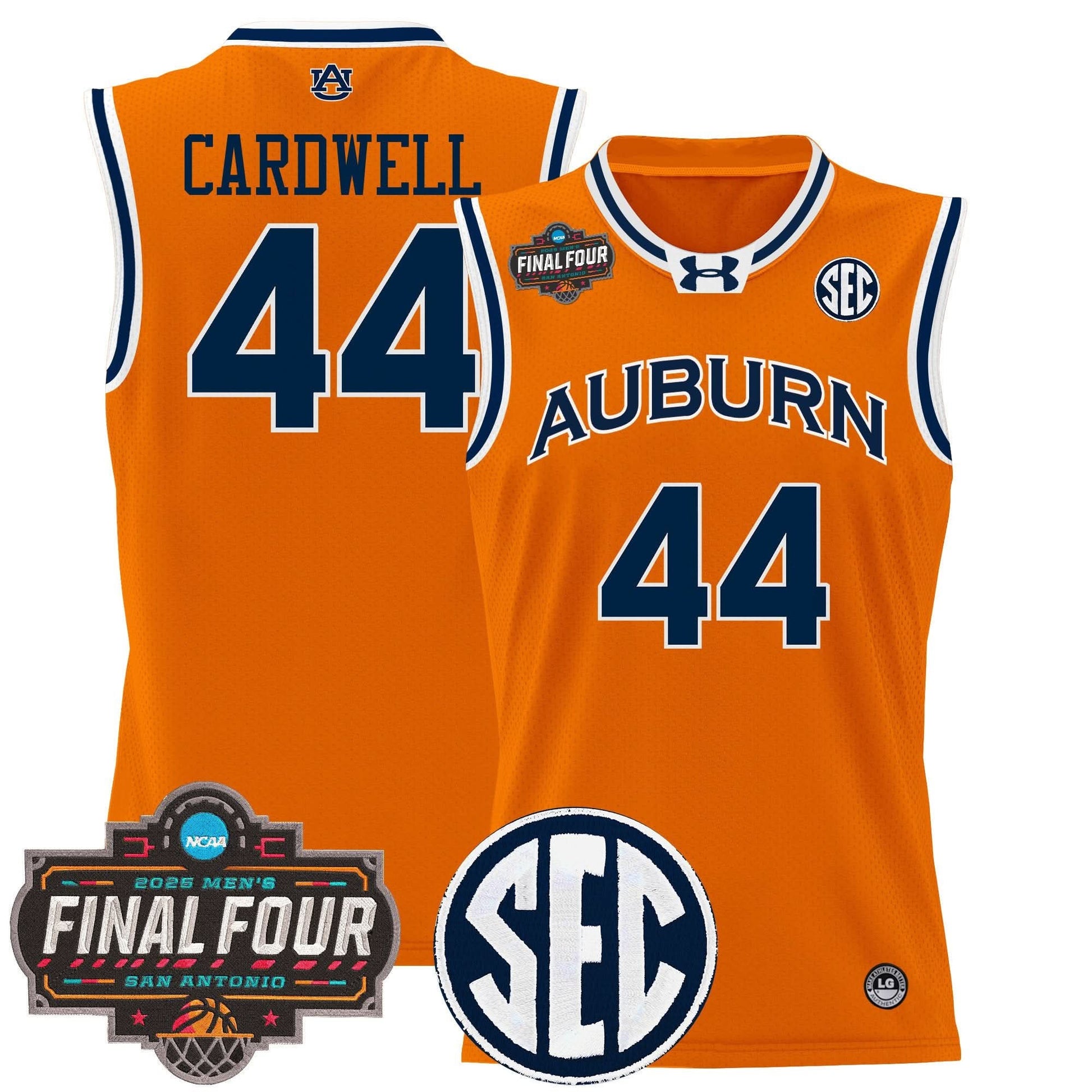 Men's Auburn Tigers 2025 Final Four Patch Lightweight Basketball Jersey - All Stitched