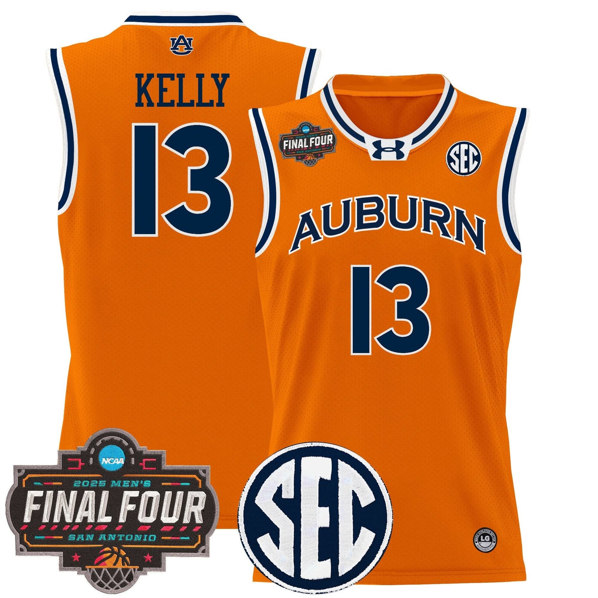 Men's Auburn Tigers 2025 Final Four Patch Lightweight Basketball Jersey - All Stitched