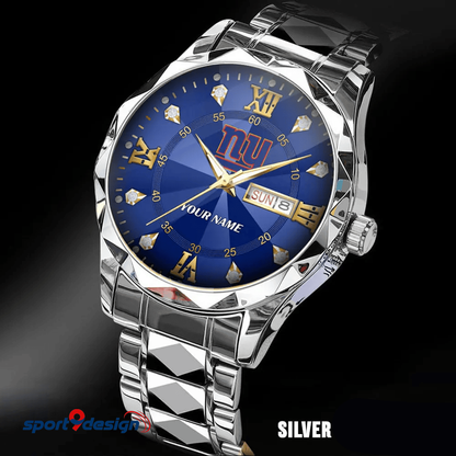 New York Giants - American Football Men Luxury Hand Watch All Team Custom Any Name Gift For Fan - Limited Edition