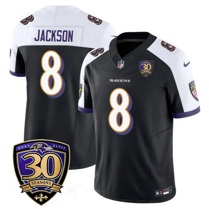 Men's Baltimore Ravens Limited 30th Season Jersey - All Stitched