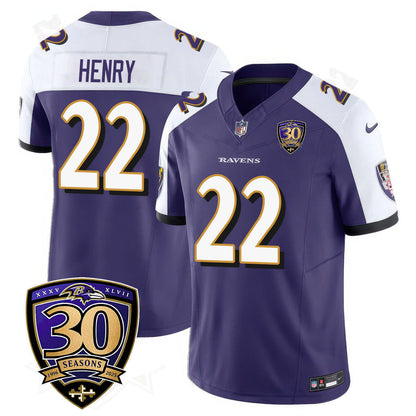 Men's Baltimore Ravens Limited 30th Season Jersey - All Stitched