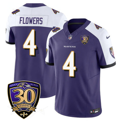 Men's Baltimore Ravens Limited 30th Season Jersey - All Stitched