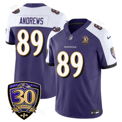 Men's Baltimore Ravens Limited 30th Season Jersey - All Stitched