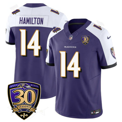 Men's Baltimore Ravens Limited 30th Season Jersey - All Stitched