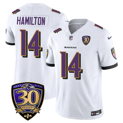 Men's Baltimore Ravens Limited 30th Season Jersey - All Stitched