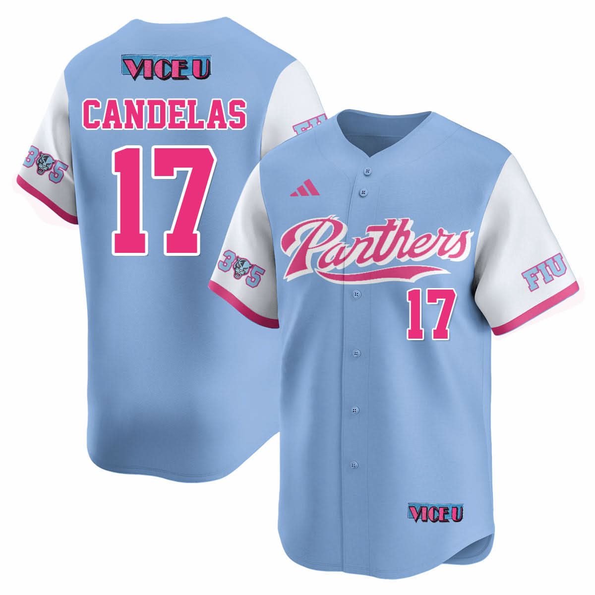 Men's FIU Baseball 2025 'Vice U' Jersey - All Stitched