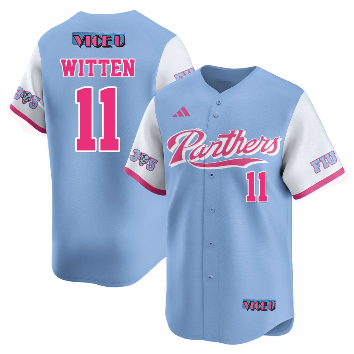 Men's FIU Baseball 2025 'Vice U' Jersey - All Stitched