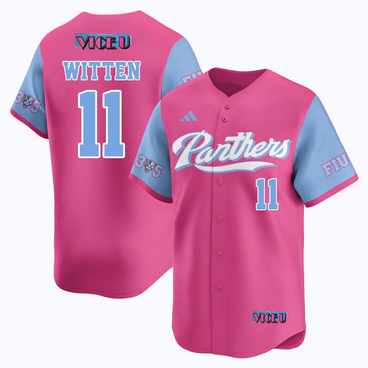 Men's FIU Baseball 2025 'Vice U' Jersey - All Stitched