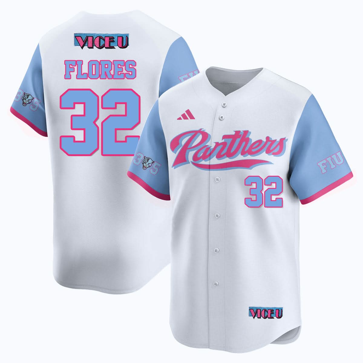 Men's FIU Baseball 2025 'Vice U' Jersey - All Stitched