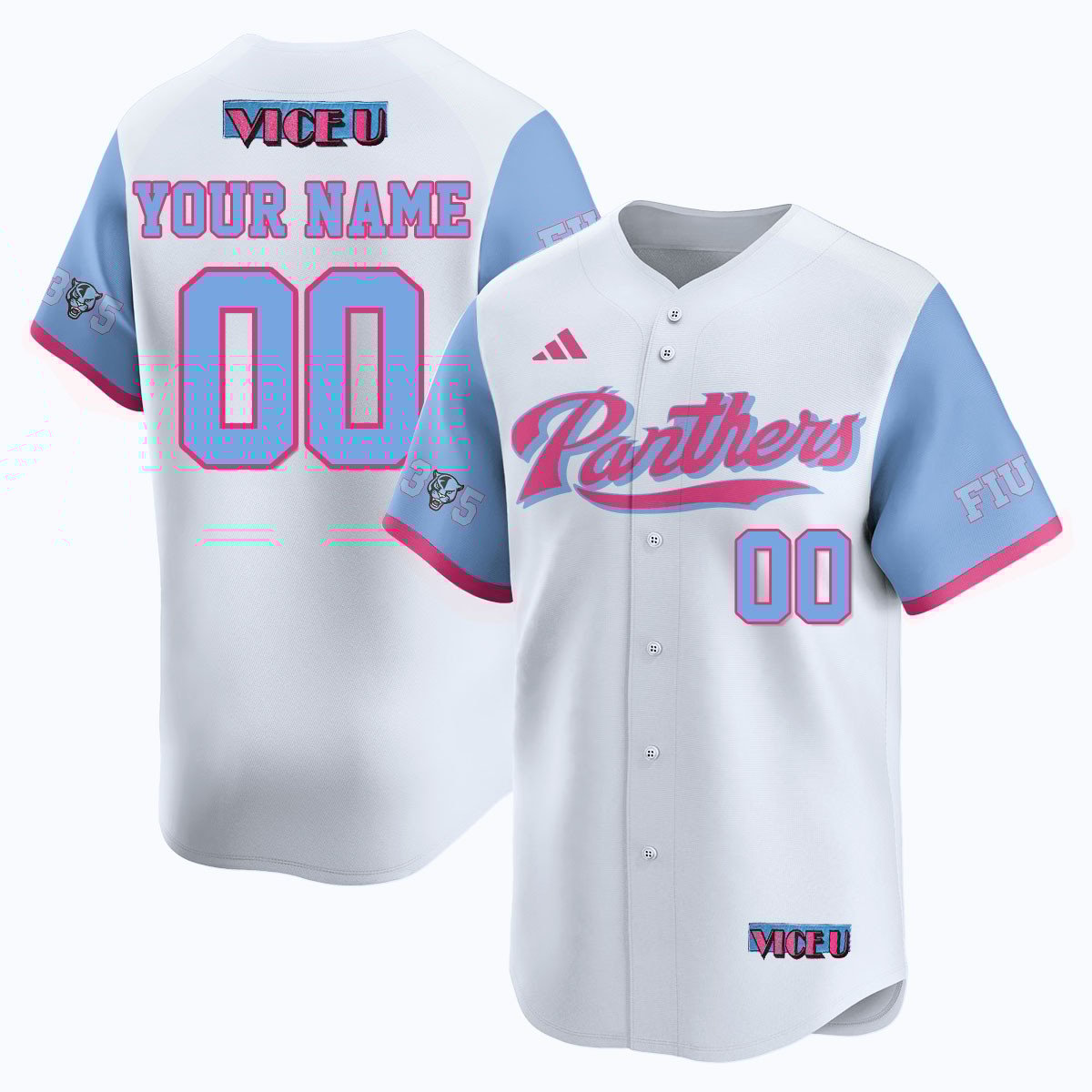 Custom Gender/Name FIU Baseball 2025 'Vice U' Jersey - All Stitched