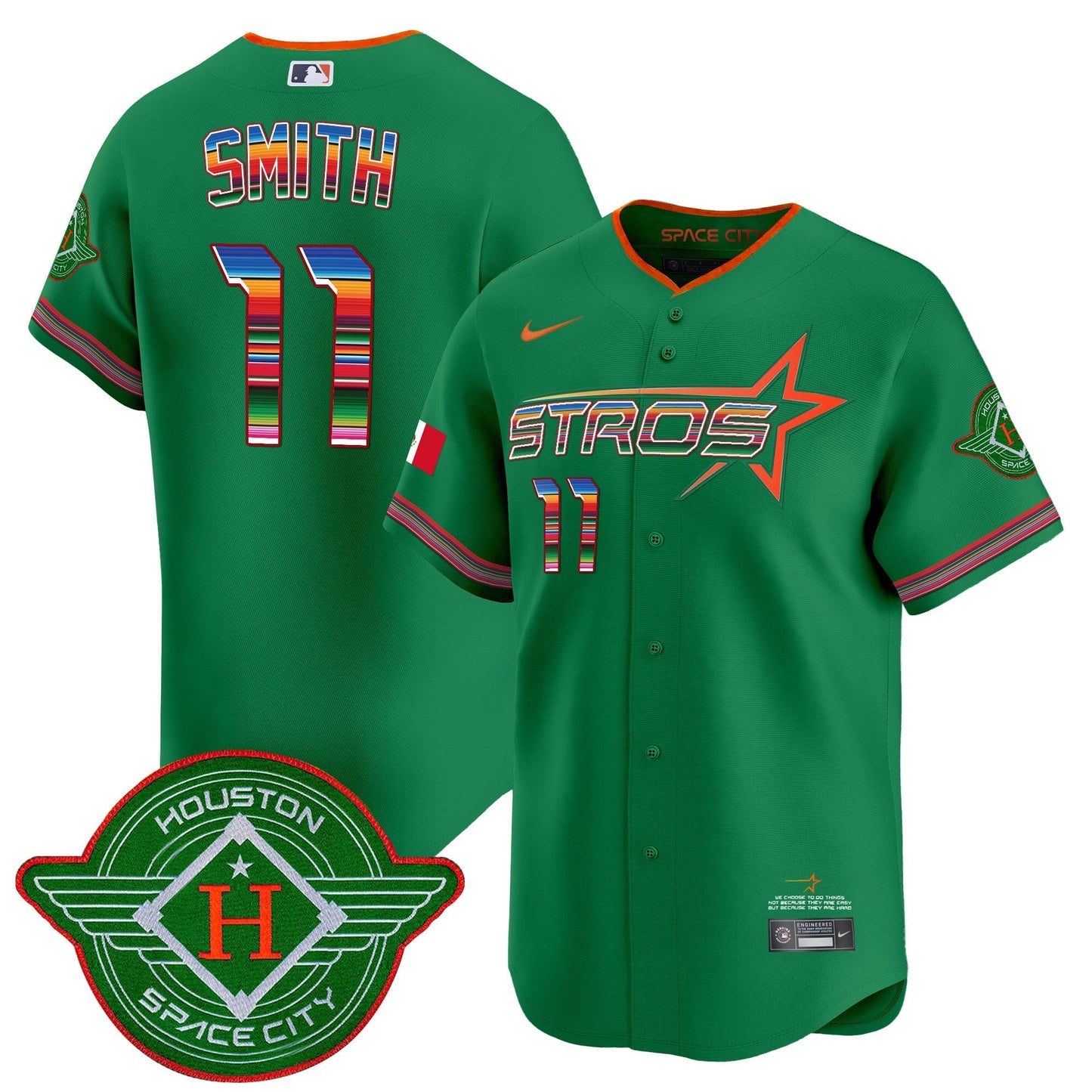 Men's Astros 2025 City Connect Mexico Vapor Premier Limited Jersey - All Stitched