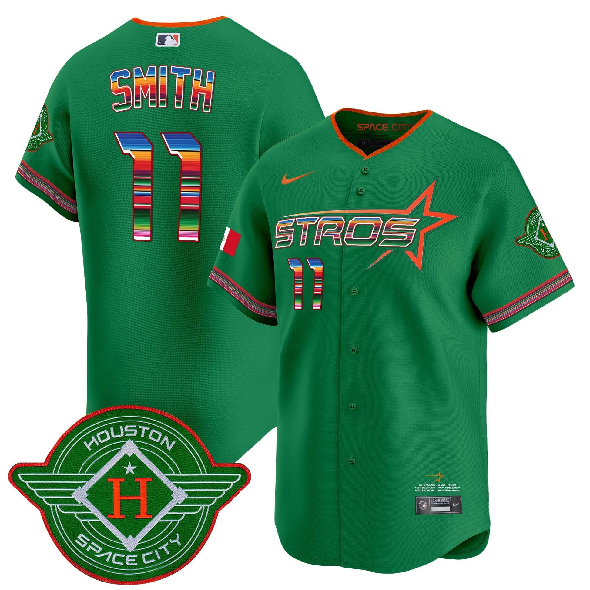 Men's Astros 2025 City Connect Mexico Vapor Premier Limited Jersey - All Stitched