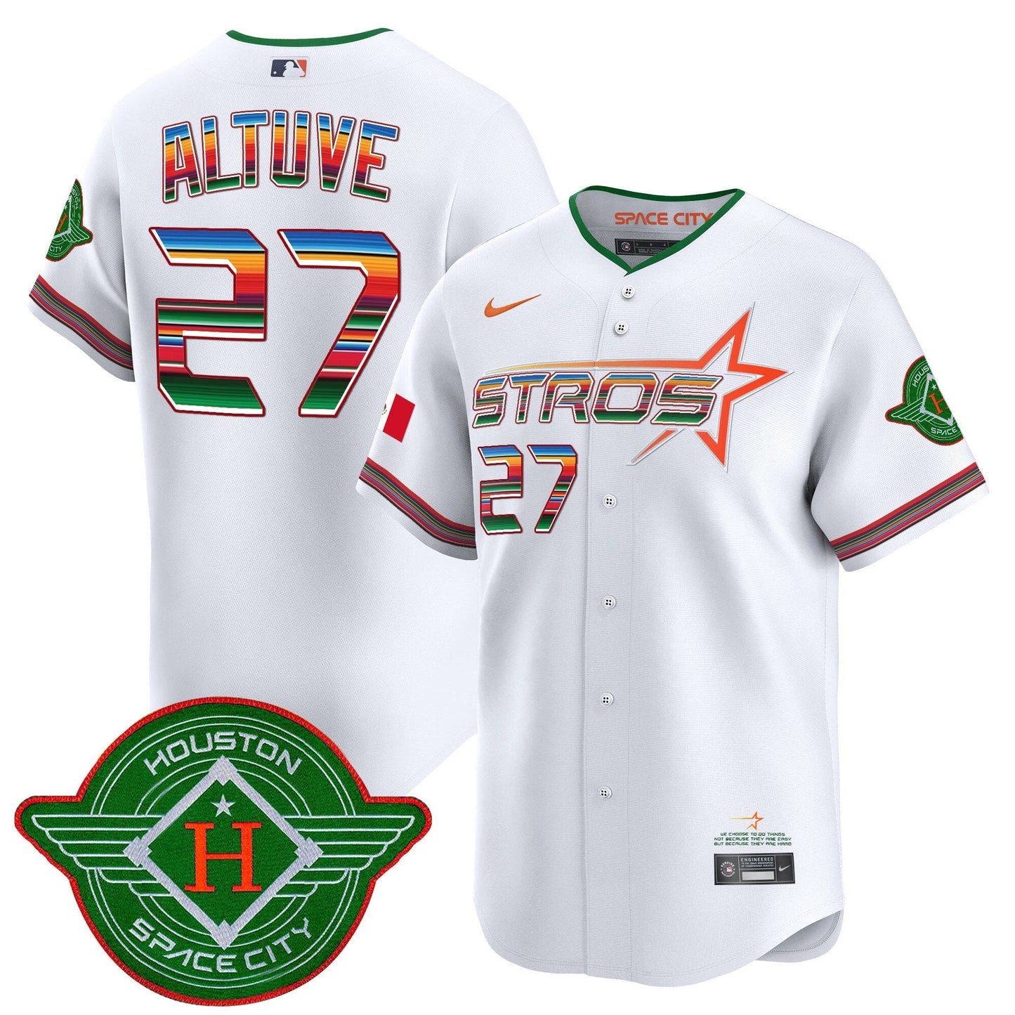 Men's Astros 2025 City Connect Mexico Vapor Premier Limited Jersey - All Stitched