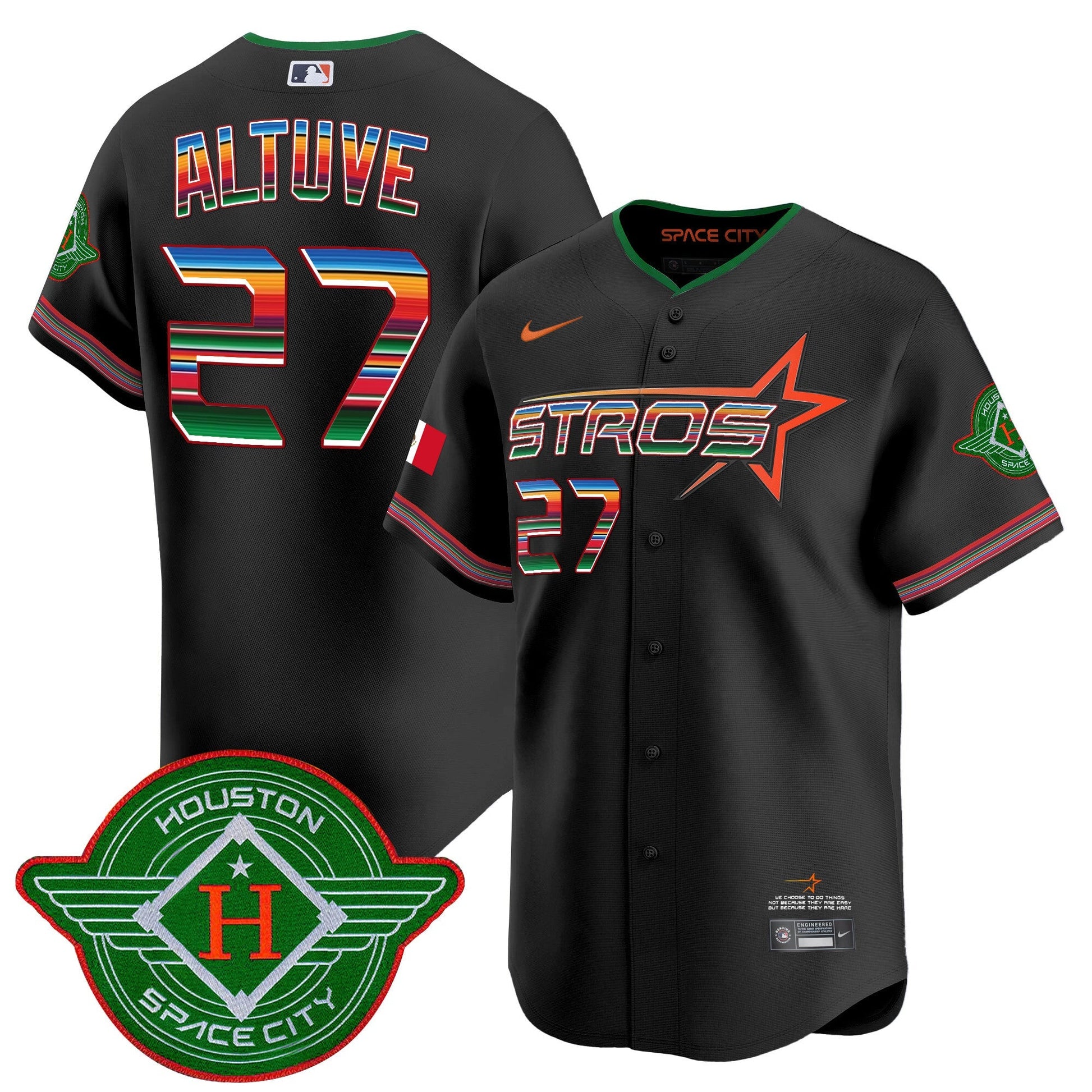Men's Astros 2025 City Connect Mexico Vapor Premier Limited Jersey - All Stitched