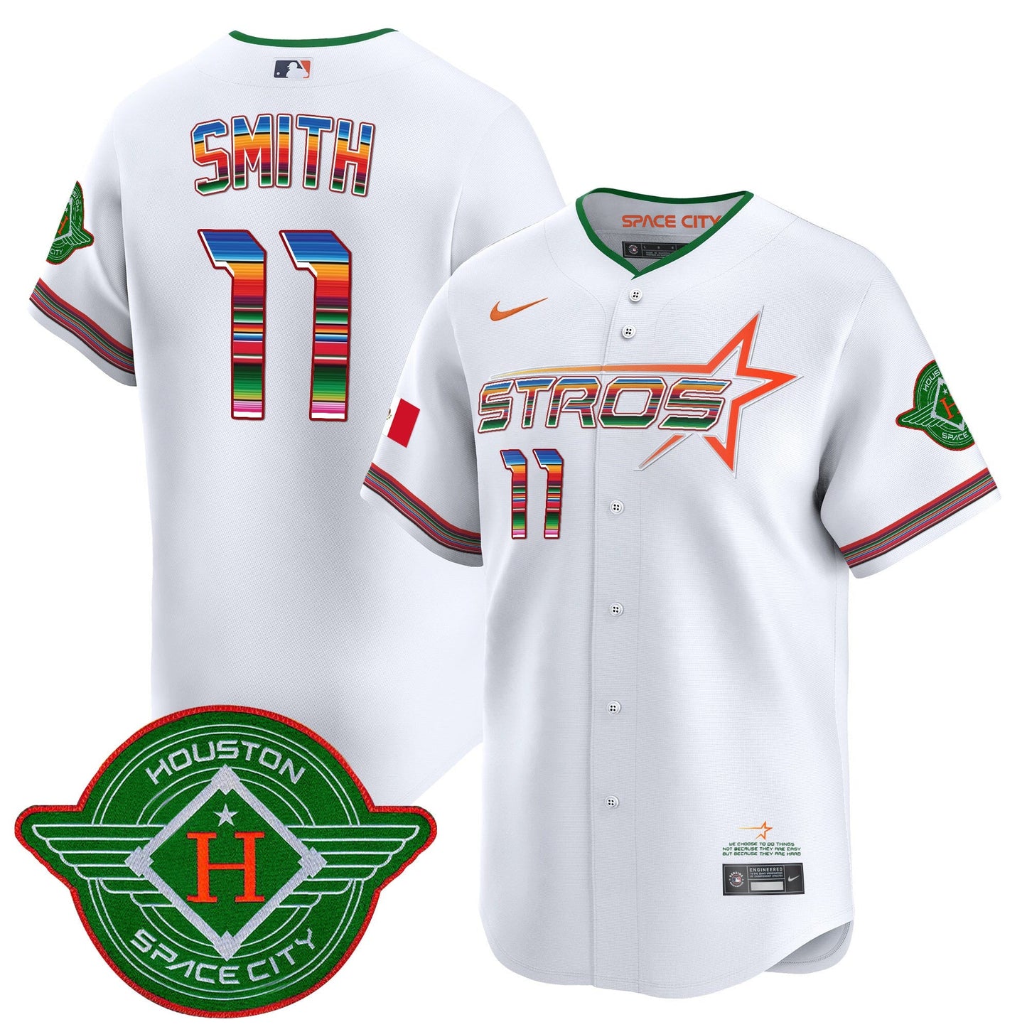 Men's Astros 2025 City Connect Mexico Vapor Premier Limited Jersey - All Stitched