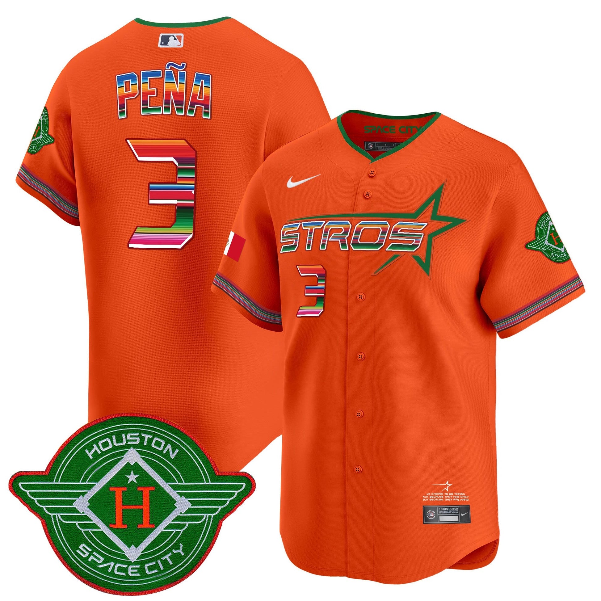 Men's Astros 2025 City Connect Mexico Vapor Premier Limited Jersey - All Stitched