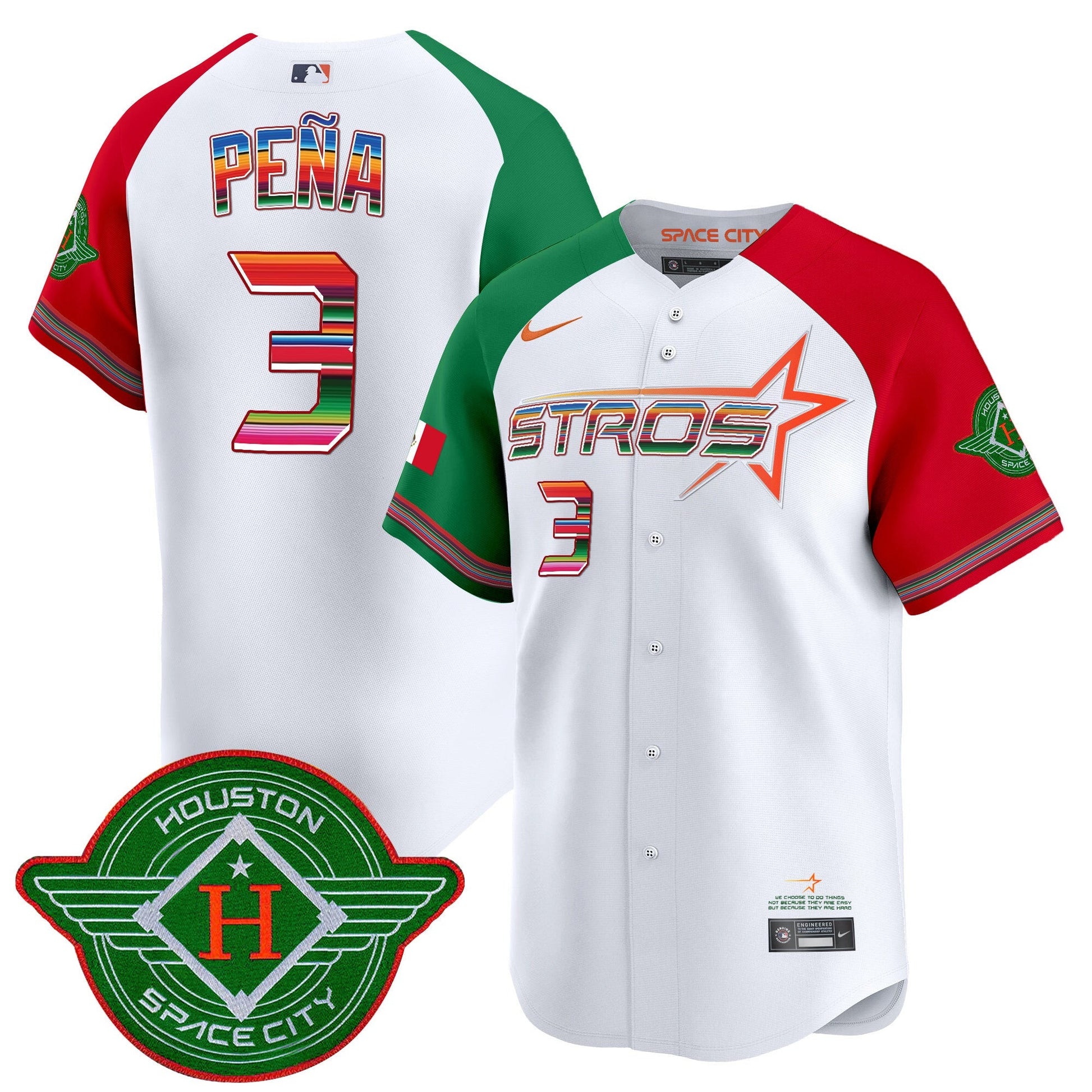 Men's Astros 2025 City Connect Mexico Vapor Premier Limited Jersey - All Stitched