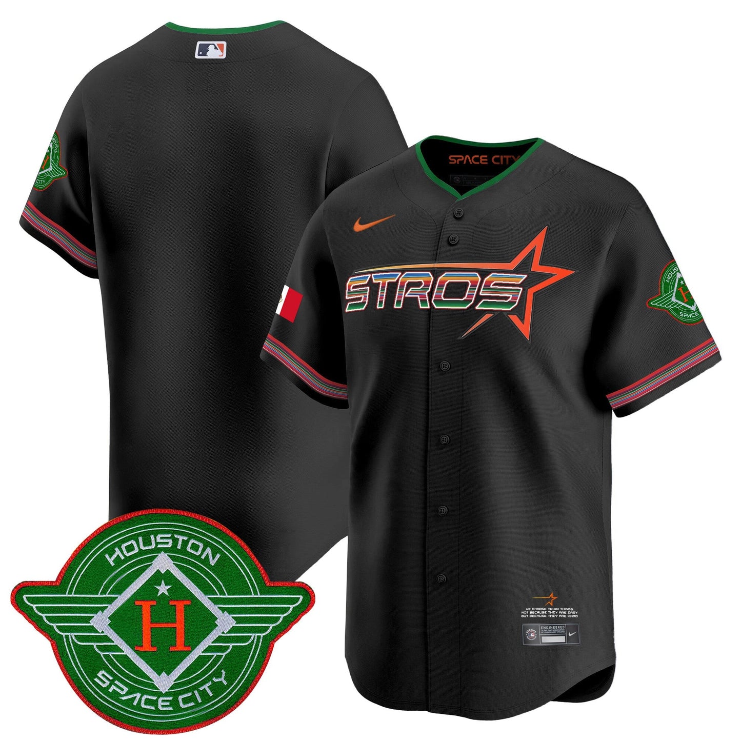 Men's Astros 2025 City Connect Mexico Vapor Premier Limited Jersey - All Stitched
