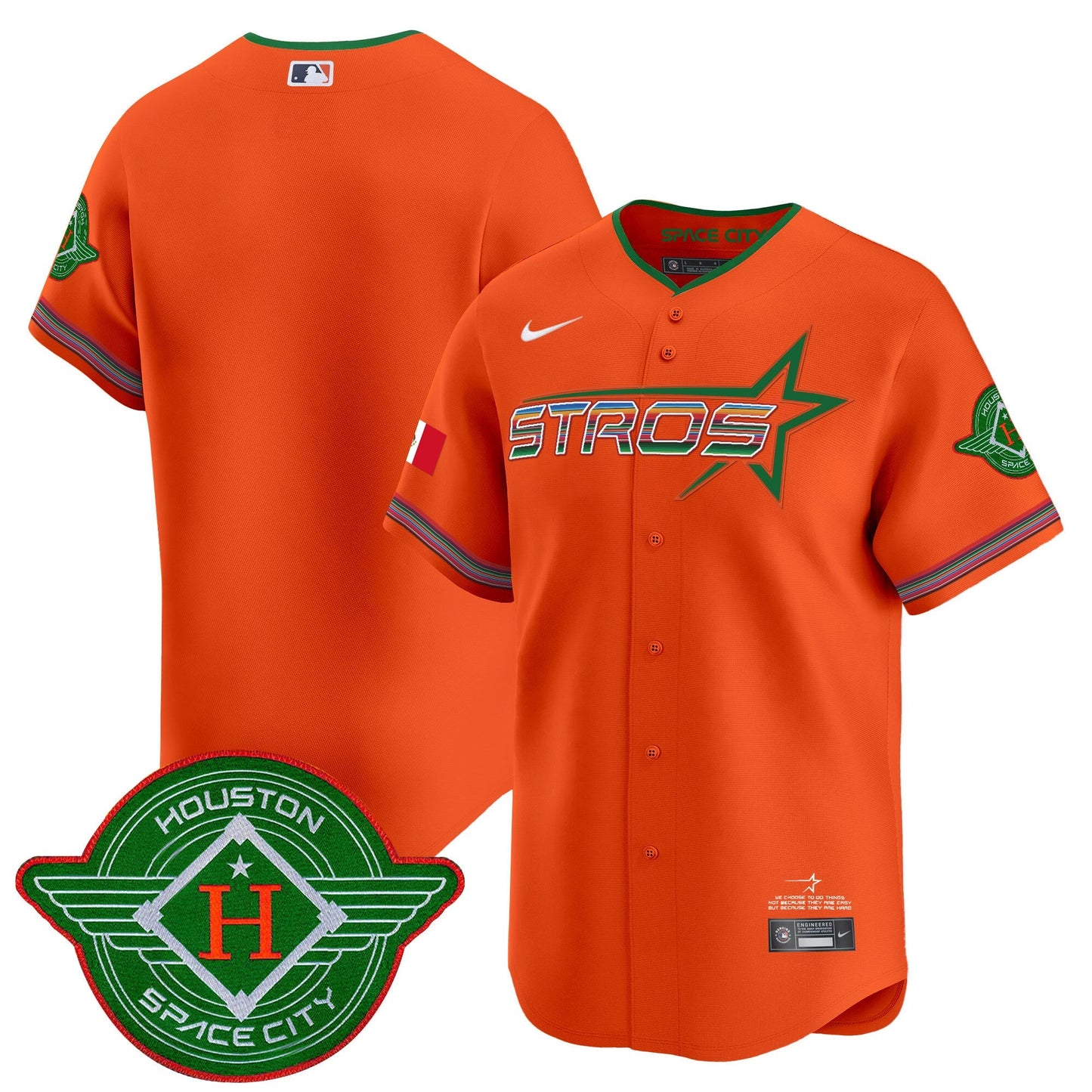 Men's Astros 2025 City Connect Mexico Vapor Premier Limited Jersey - All Stitched