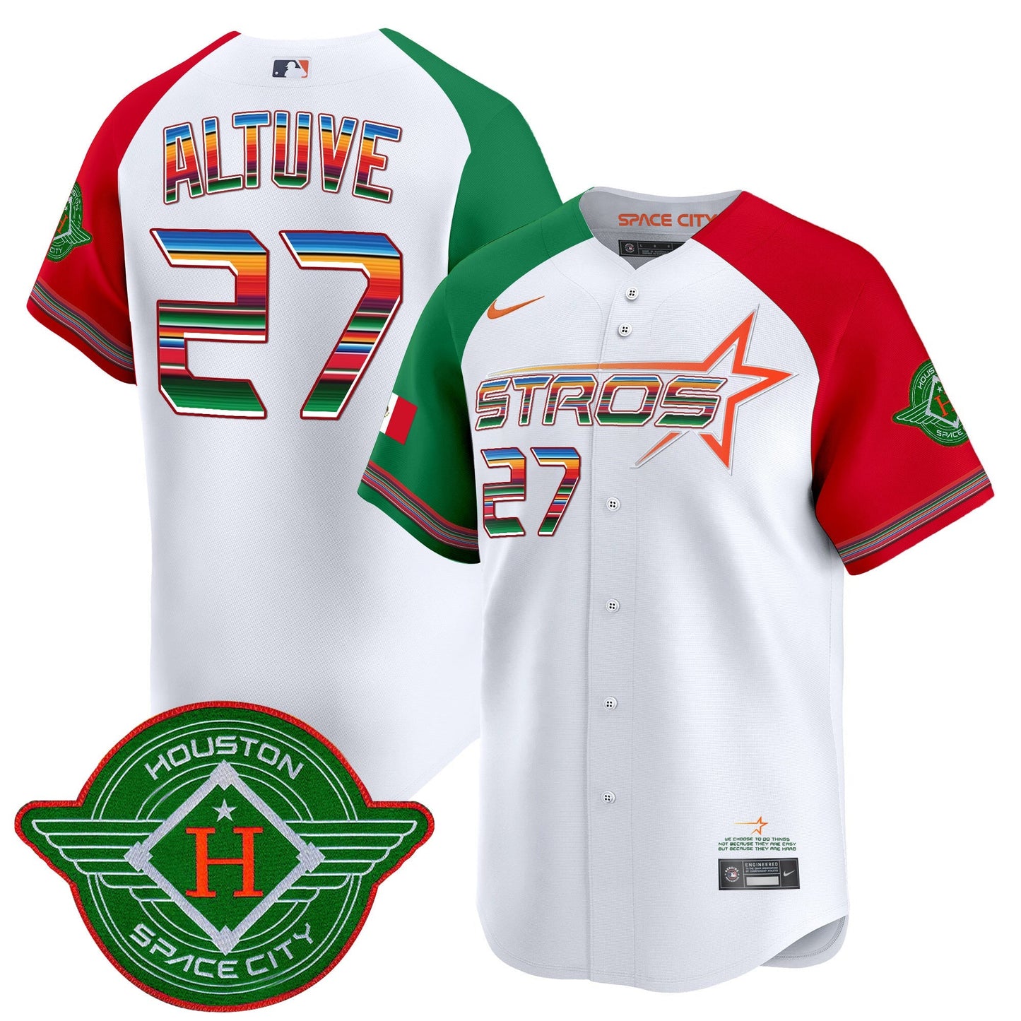 Men's Astros 2025 City Connect Mexico Vapor Premier Limited Jersey - All Stitched