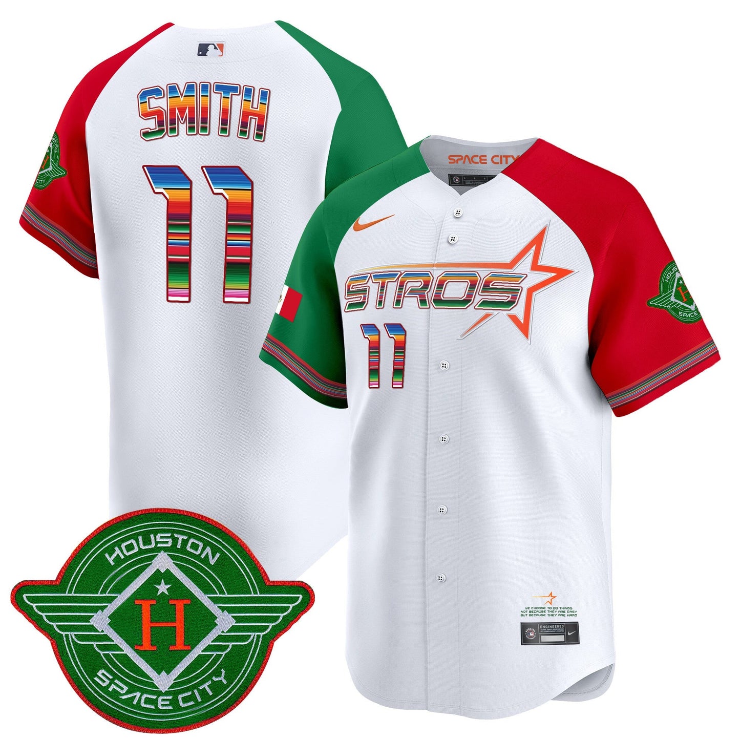 Men's Astros 2025 City Connect Mexico Vapor Premier Limited Jersey - All Stitched