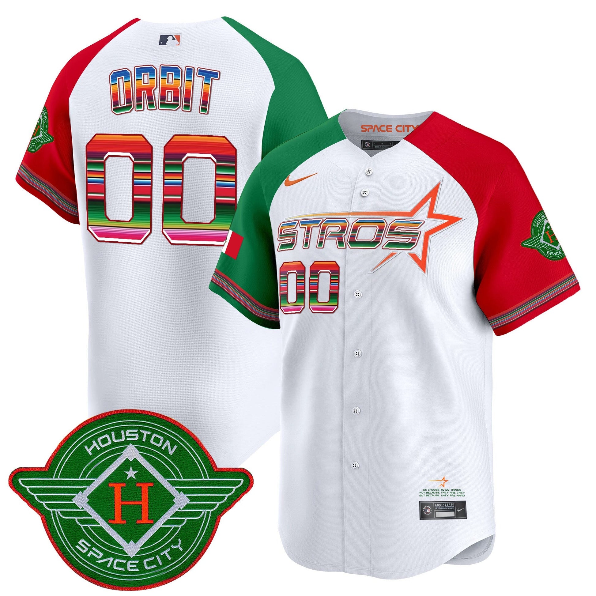 Men's Astros 2025 City Connect Mexico Vapor Premier Limited Jersey - All Stitched