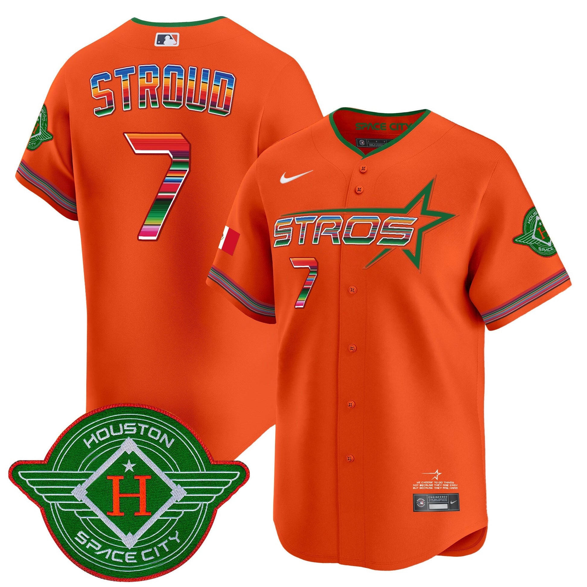 Men's Astros 2025 City Connect Mexico Vapor Premier Limited Jersey - All Stitched