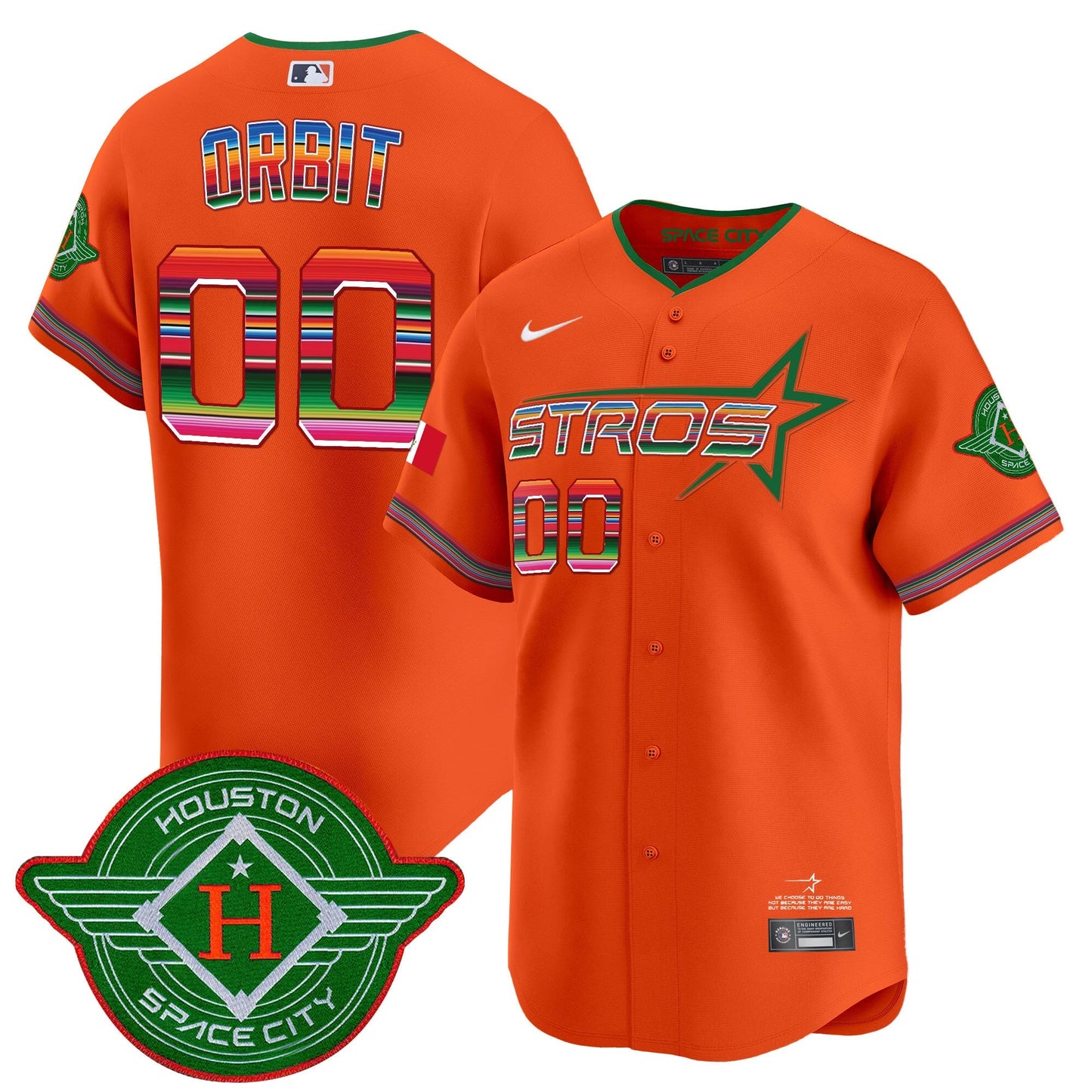 Men's Astros 2025 City Connect Mexico Vapor Premier Limited Jersey - All Stitched