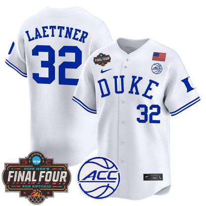 Men's Duke Blue Devils 2025 Final Four Patch Vapor Baseball Jersey - All Stitched