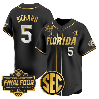Men's Florida Gators 2025 Final Four Patch Vapor Baseball Jersey - All Stitched