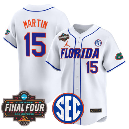 Men's Florida Gators 2025 Final Four Patch Vapor Baseball Jersey - All Stitched