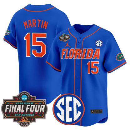Men's Florida Gators 2025 Final Four Patch Vapor Baseball Jersey - All Stitched